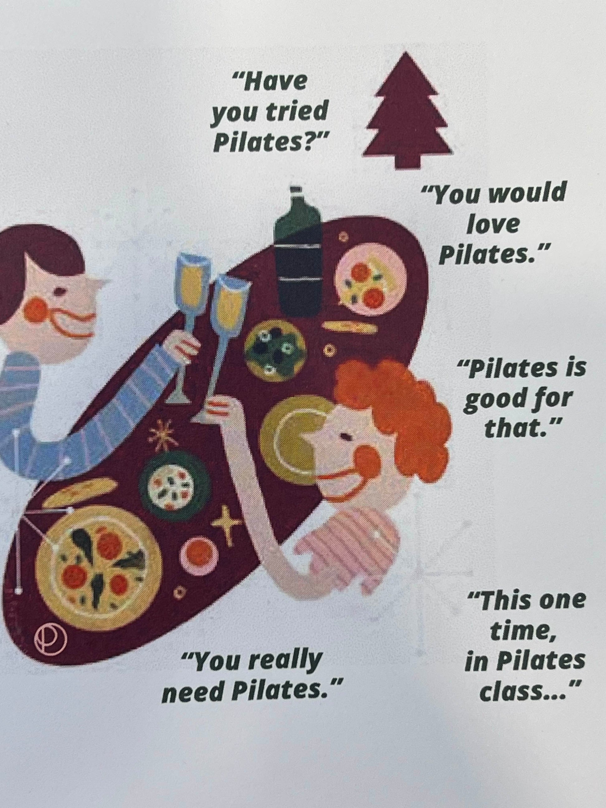 Pilates holiday cards - pilates holiday gift - pilates christmas card - pilates christmas gift