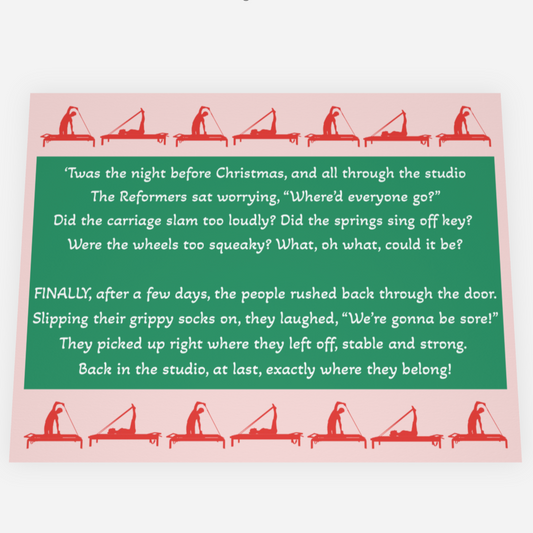 Pilates holiday card - pilates Christmas card