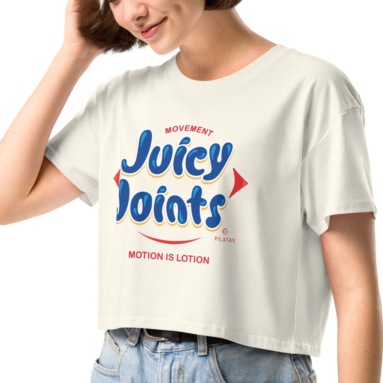 Juicy Joints Pilates Tee Motion Is Lotion Pilatay Shop Items Pilates Crop Top