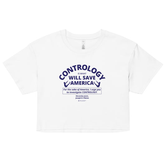 Contrology Will Save America - Pilates Women’s crop top