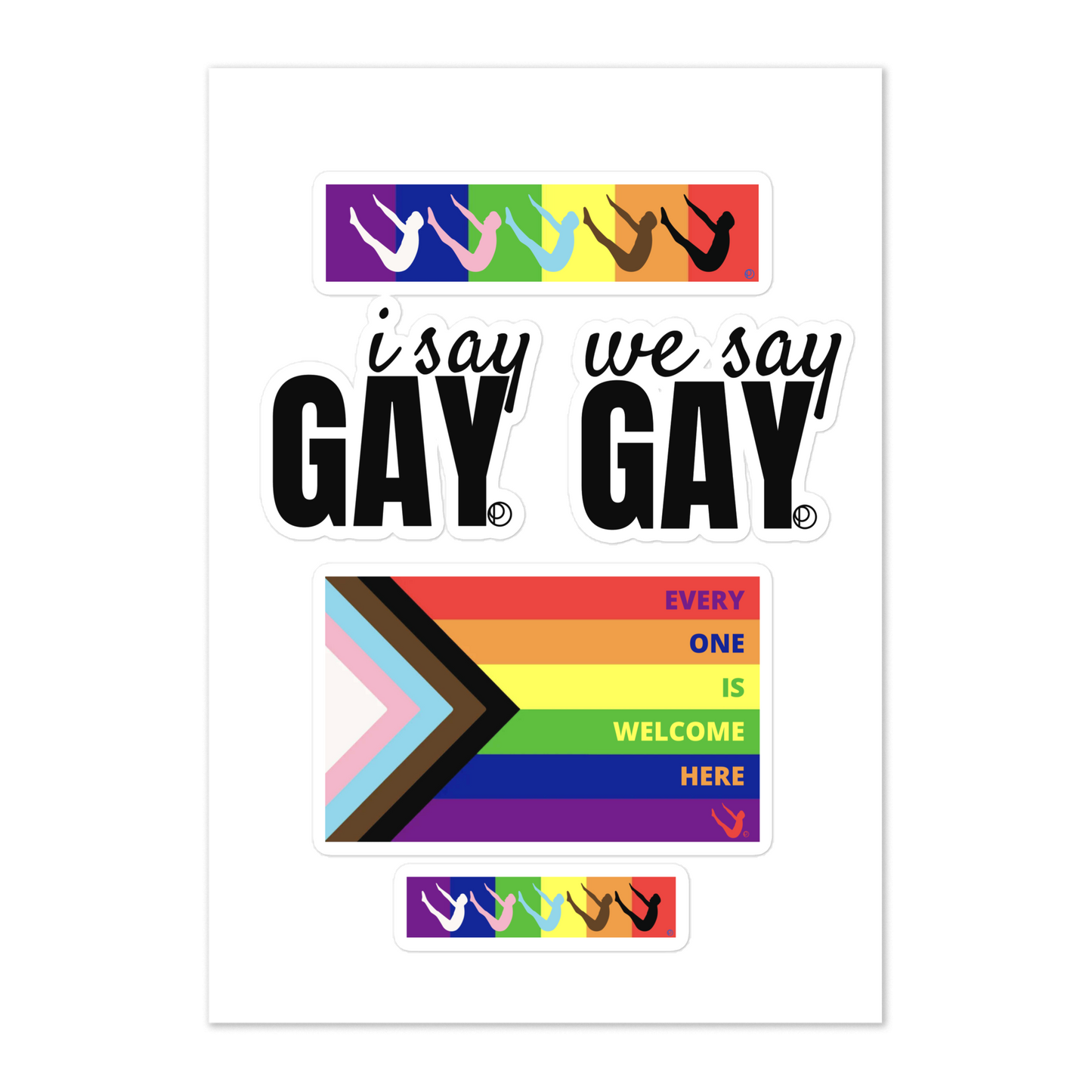 Pride Progress Pilates Sticker Sheet