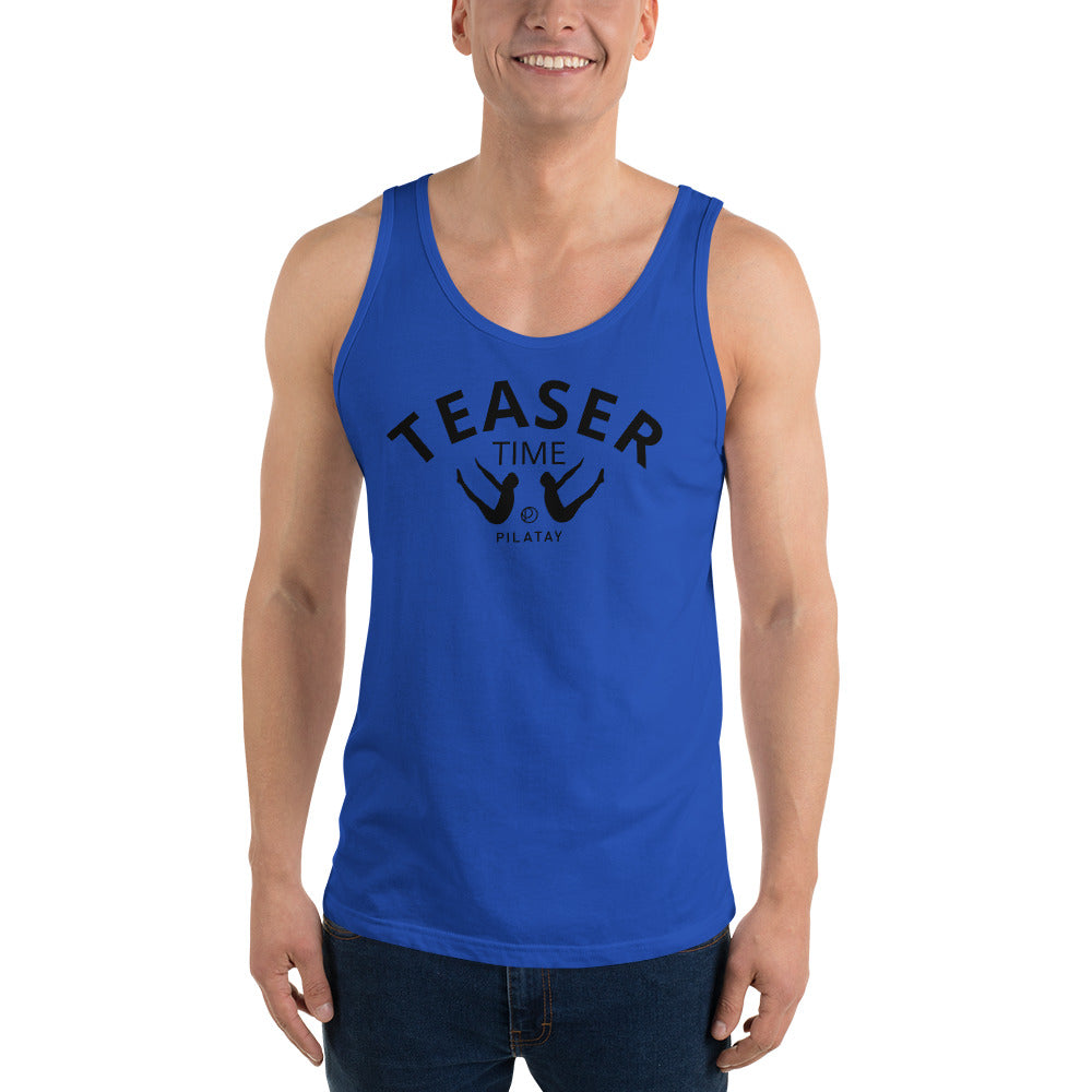 teaser time pilates tank top blue for women and men - pilates shirts by pilatay pilatays