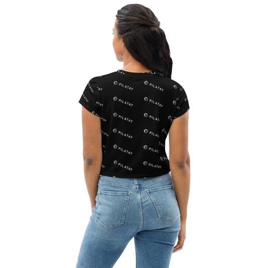 Pilatay Logo All-Over Print Crop Tee