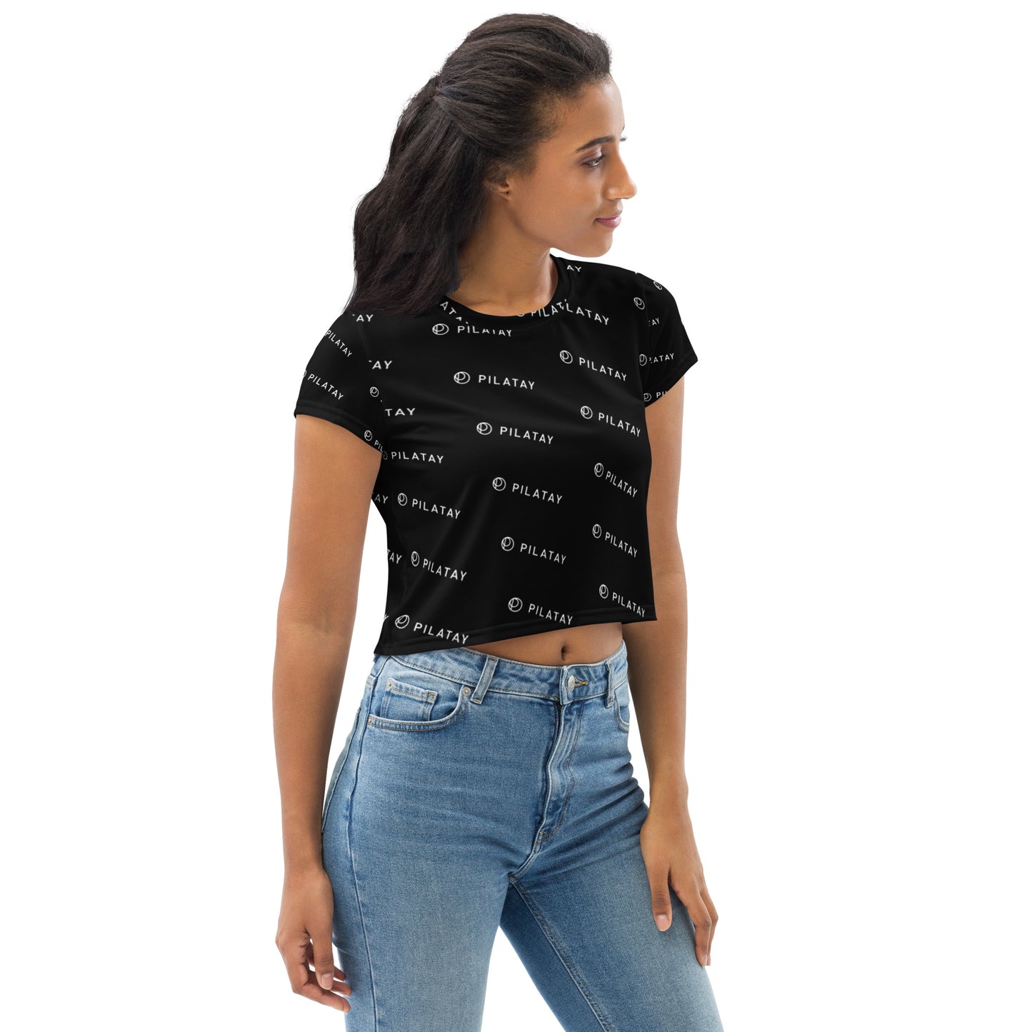 Pilatay Logo All-Over Print Crop Tee