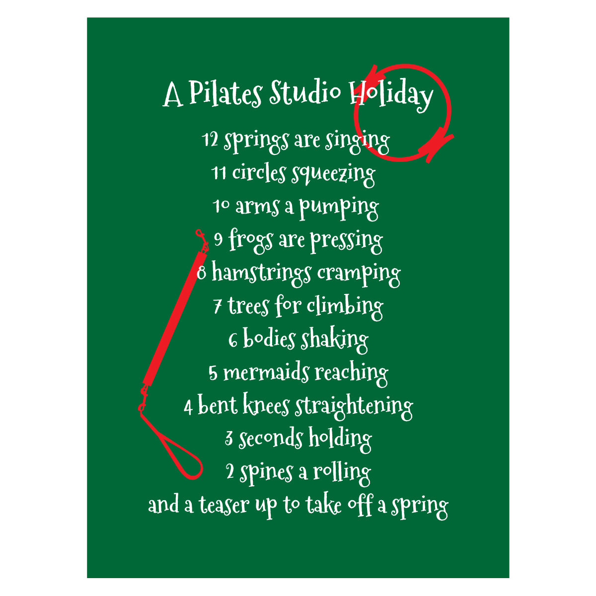 Pilates holiday Card - Pilates Christmas Card