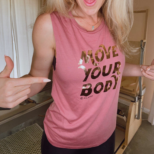 move your body tank top - move your body - pilates tank - pilates shirt - pilates tank top - yoga tank top - yoga clothing - workout shirt - gym shirt - workout tank