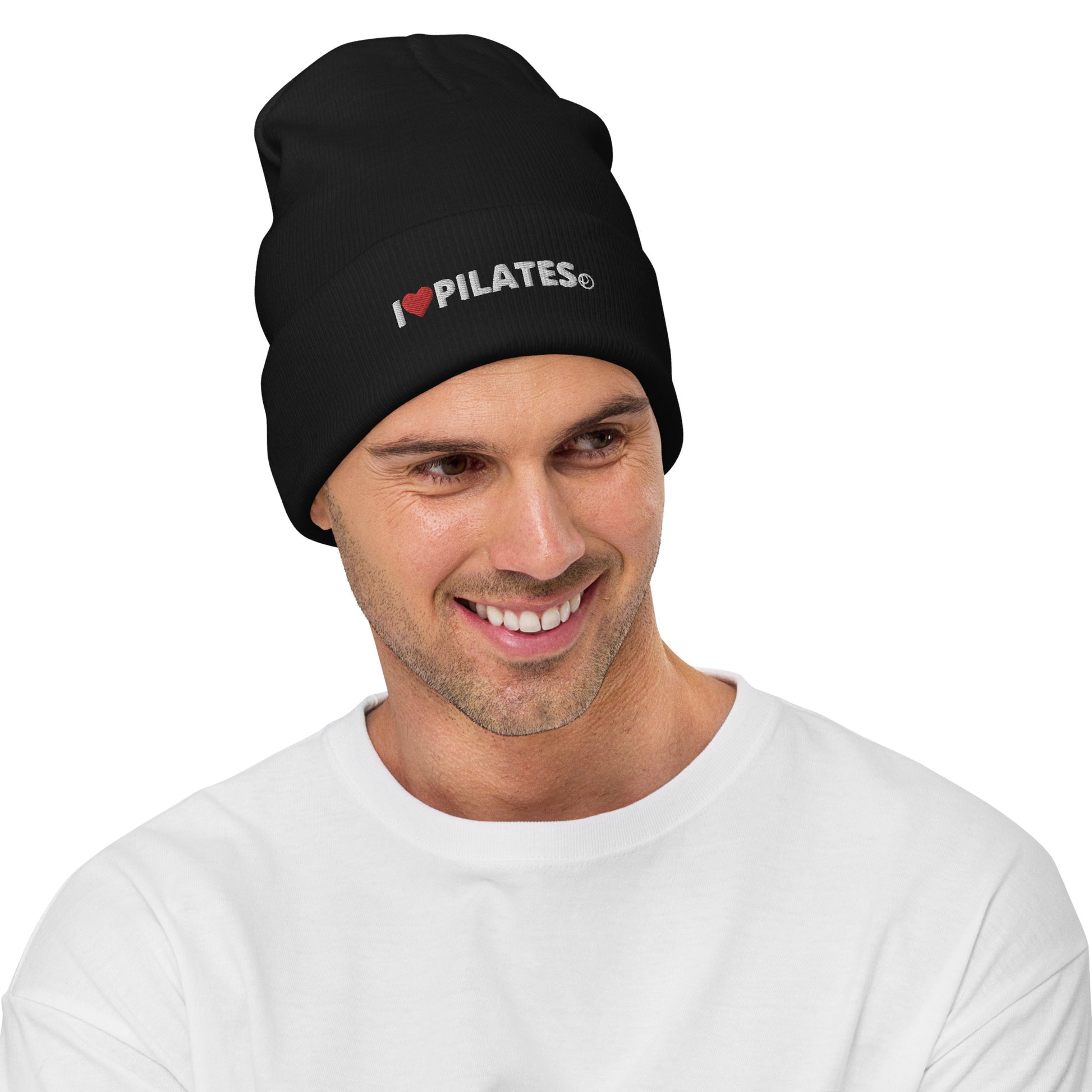 I love Pilates embroidered beanie - Pilates hat - Pilates gifts for men and women by pilatay 