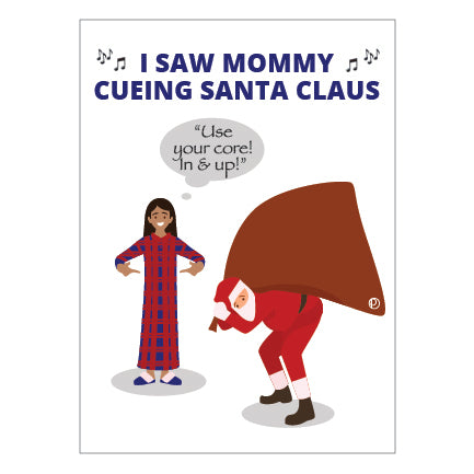 Pilates Holiday Cards (Pack of 10) - I Saw Mommy Cueing Santa Claus